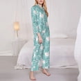 thumbnail image 3 of Pofeuu Swan And Flowers4 Print Womens Pajamas Set Long Sleeve Sleepwear Button Down Nightwear Soft Pj Lounge Sets Button Down Pajamas Women-X-Large, 3 of 7