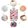 thumbnail image 6 of Yayeee 2 Pack Qtip Holder Bathroom Cotton Swab Canister with Lid Clear Dispenser Set, Pink Floral, 6 of 6