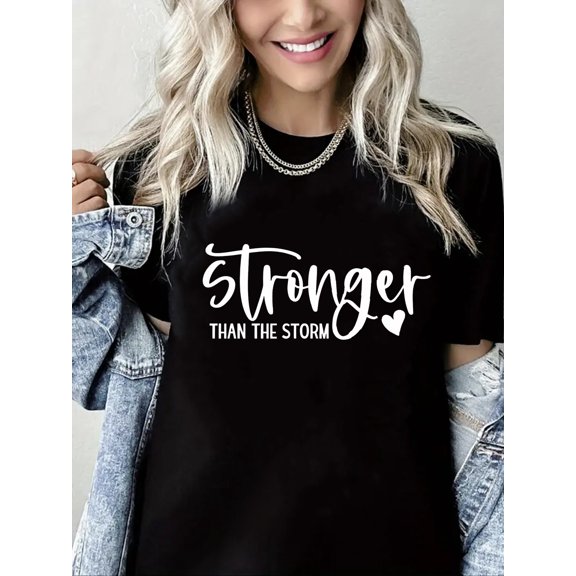Stronger Than The Storm Funny Inspirational Motivational T-Shirt