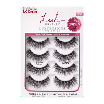 KISS Lash Couture LuXtensions Fake Eyelashes Multipack, 4 Pairs