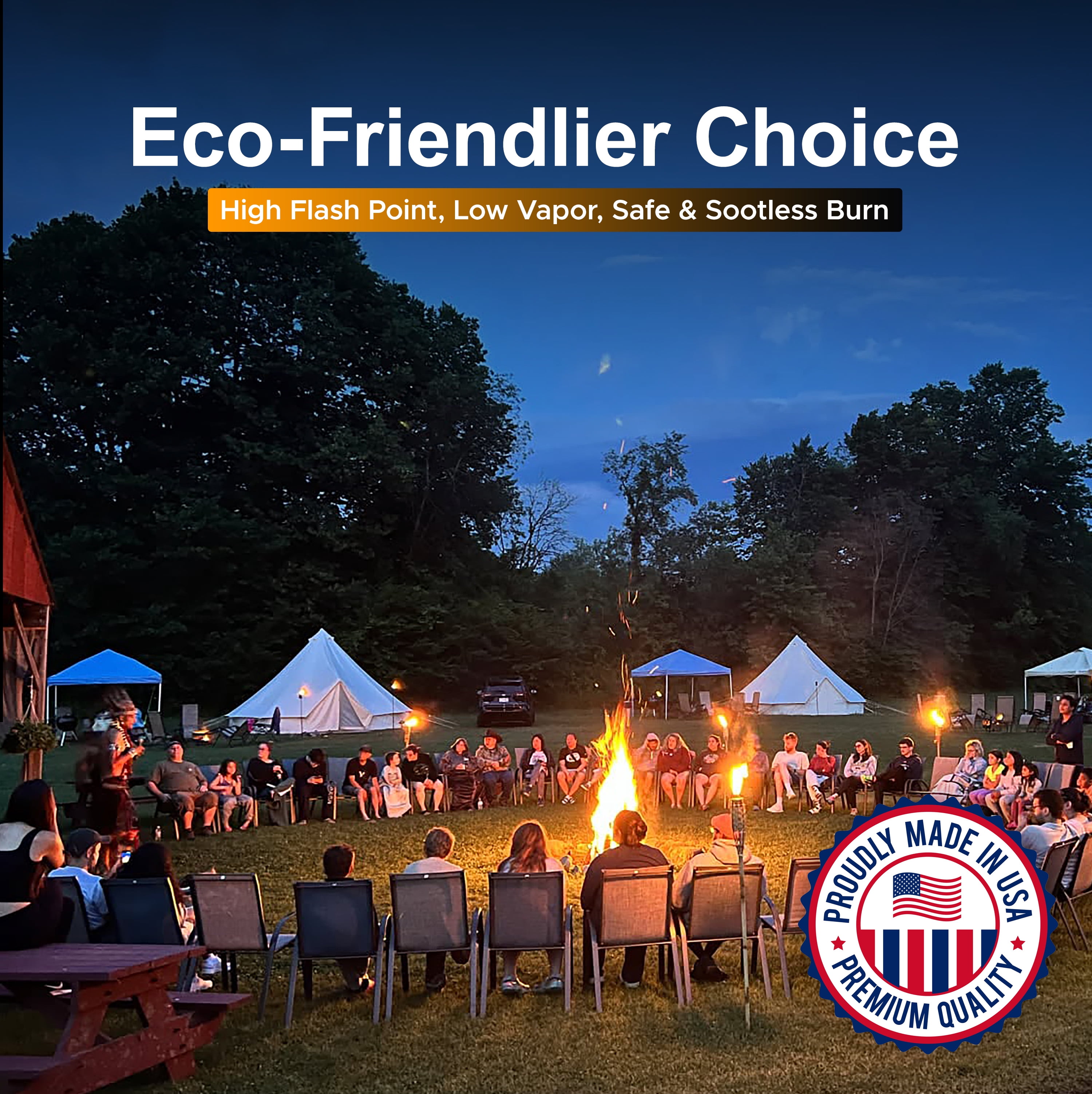 Firefly Fuel Eco-Friendly Clean Fuel with Citronella Essential Oil, Odorless, Smokeless Lamp Oil, 32 oz.