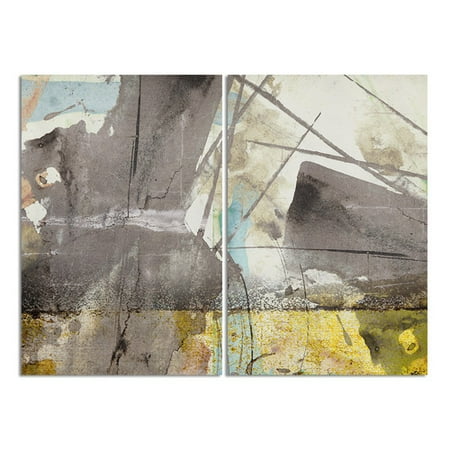 Ready2hangart Bueno Exchange XLIII' 2 Piece Painting Print on Wrapped Canvas Set