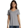 thumbnail image 1 of Hanes T-Shirt Col en V Nano-T pour Femmes - S04V, 1 of 1