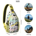 thumbnail image 5 of Funny Panda Face Crossbody Bag - Men's Sling Backpack for Daily Use, Anti-Theft & Trendy, 5 of 5