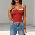 thumbnail image 2 of Bibifish Womens Tank Tops Lace Spaghetti Straps Summer Sleeveless Camisole Ribbed Slim Fit Everyday Layering Tops, 2 of 5