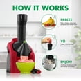 thumbnail image 5 of Yonanas 902RD Máquina para hacer postres suaves de frutas congeladas, veganas, sin lácteos, sin BPA, incluye 36 recetas, 200 vatios, rojo, 5 of 5
