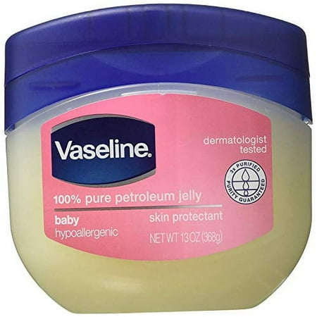 Vaseline 100% Pure Petroleum Jelly, Baby 13 oz (Pack of 4)