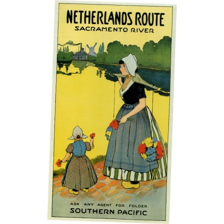 Netherlands Routes Poster 24In x36In Art Poster 24x36 Multi-Color Square Adults Best Posters