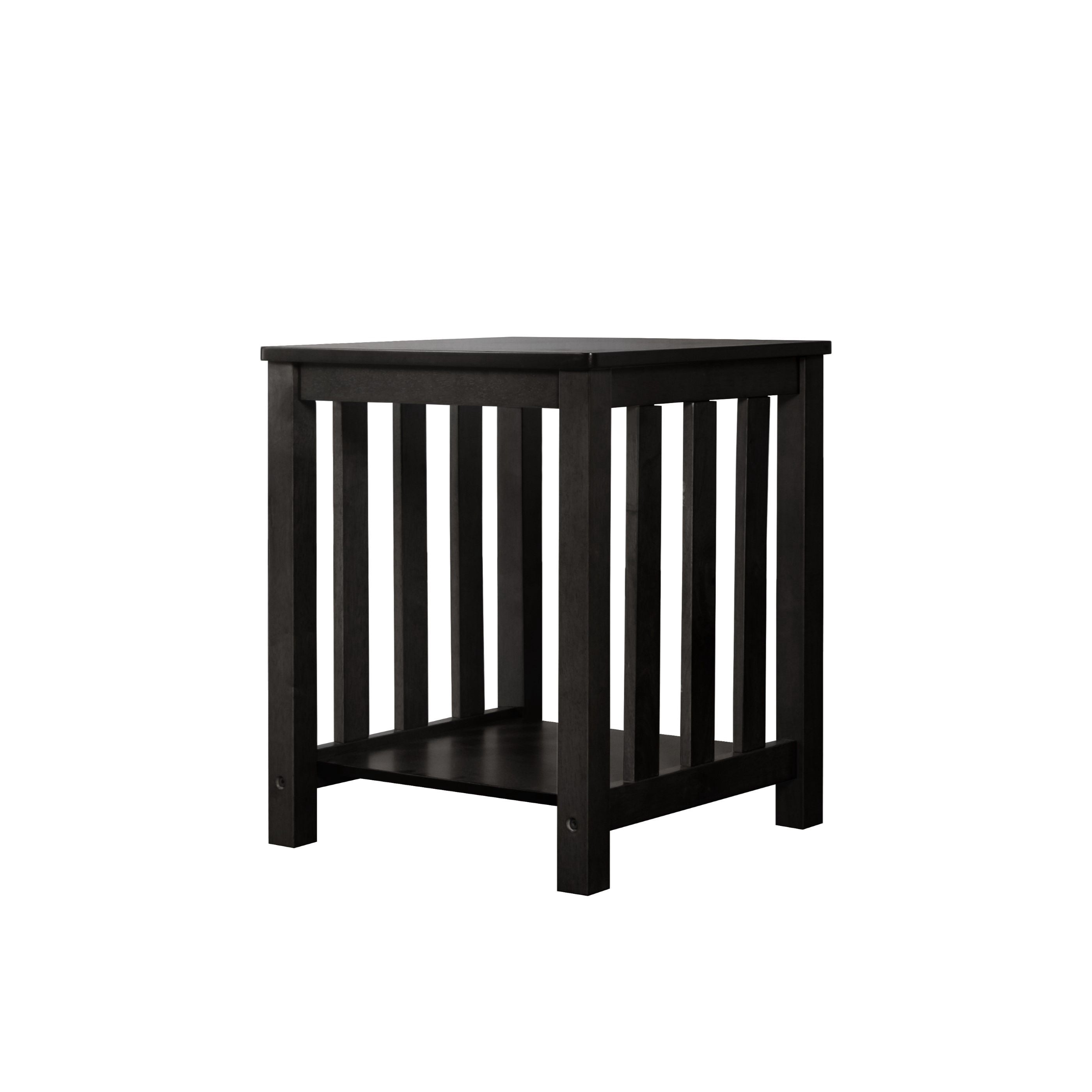 Home Design Ottawa 3-Piece Coffee Table Set with Rectangular Coffee Table and 2 Matching End Tables, Streamlined Side Design with Bottom Shelf for Living Room, Black