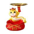 thumbnail image 4 of Bandeja De Almacenamiento Con Estatua Del Año De La Serpiente, Decoración Festiva Del Año De La Serpiente Para Sala De Estar Estilo B, 4 of 9