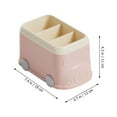 thumbnail image 2 of WASHWEPE Stationery Pencil Cup Pink Plastic 1Pcs 7.5X4.7X4.3in For Families Home Organization, 2 of 8
