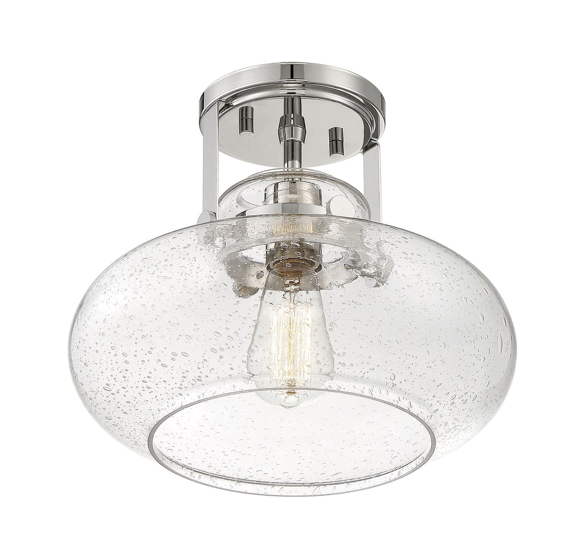 Trade Winds Lighting 1-Light Ceiling Light In Polished Nickel