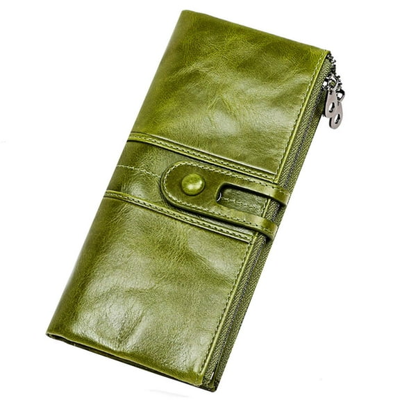 Leather Wallets For Women Western Bifold Check Book Holder Women's Wallets, Card Cases & Money Organizers Large (green)