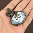 thumbnail image 2 of Natural Dendrite Opal Gemstone Handmade Copper Wire Wrap Pendant 2.29", 2 of 6