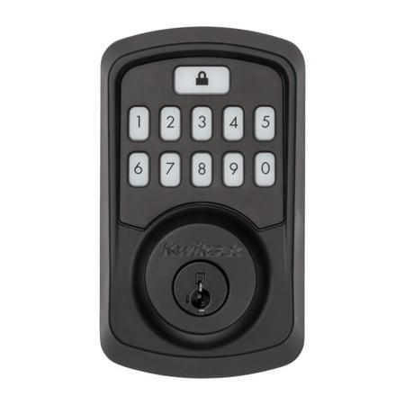 Kwikset Aura Bluetooth Keypad Smart Lock Featuring SmartKey Security™ Iron Black
