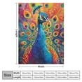 thumbnail image 4 of Orinice Peacock Blanket for Adults Boys Girls, Flannel Peacock Blankets Gifts, Peacock Field Throw Blanket for Sofa Couch Bed Living Room Soft Warm Cozy Peacock Decor  50x60in, 4 of 6
