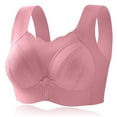 thumbnail image 2 of Hxshgdsn Wireless Bras for Women Full Coverage Wide Strap Seamless Lace Comfy Sport Bra（Pink/3XL）, 2 of 7