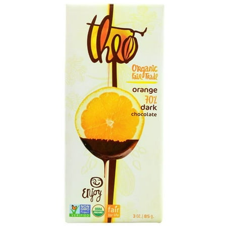 Chocolate Orange Fruit - (2 Pack) Theo Chocolate Organic 70% Dark Chocolate Bar Orange 3 oz