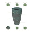 thumbnail image 5 of Ecobo 35.4-Inch Tall Eco-Friendly Round Pot Planter | Indoor/Outdoor Use, Durable, Versatile, and Lightweight | Contemporary All-Weather Design by Brazilian Artisans - Green, 5 of 6