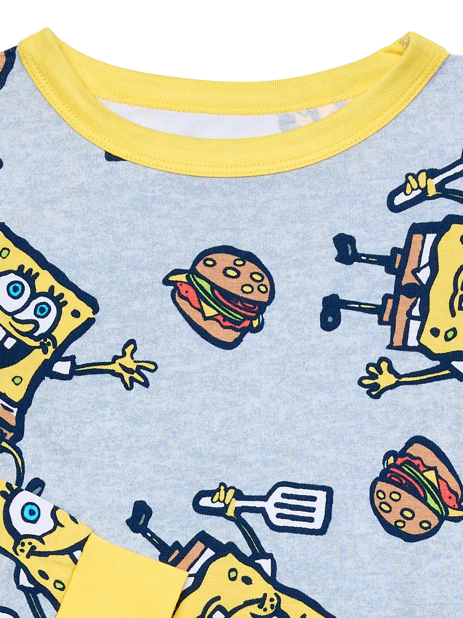 SpongeBob SquarePants Toddler Unisex Long Sleeve Top and Pants, 2-Piece Pajama Set, Size 12M-5T