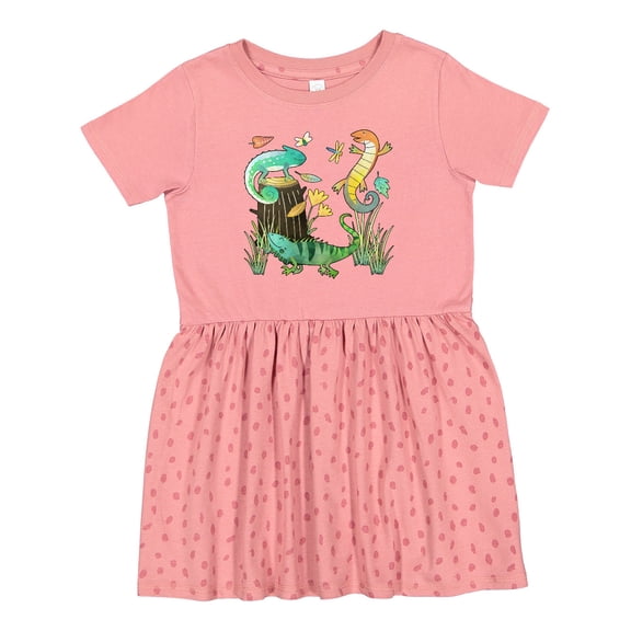 Inktastic Cute Lizards Hanging out Girls Toddler Dress