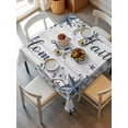 thumbnail image 6 of Farmhouse Table Cloth, Waterproof Tablecloth for Square Tables, Blue Country Texas Star Vintage Berries Wooden Reusable Washable Fabric Table Cover for Restaurant Kitchen Dining Tables 60"x60", 6 of 9