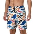 thumbnail image 2 of Balery Cute Sea Animals Mens Swim Trunks Swim Shorts for Men Quick Dry Inseam Beach Shorts with Compression Liner Pocket-Small, 2 of 9