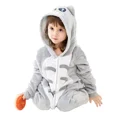 thumbnail image 1 of Pijama Infantil De Una Pieza Con Diseño De Gato Gris Y Azul, 1 of 6