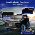 thumbnail image 5 of Xuanlur 24V 7AH Ride on Toys for Big Kids, Licensed LEXUS LX600 2 Seater 110W Motor Ride on Cars w/Remote Control, 4-Wheel Suspension, LED, Music, Power Display, Electric Car for Boys Girls, Black, 5 of 7