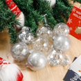 thumbnail image 4 of 30Pcs Glittery Christmas Balls Shatterproof Xmas Tree Balls Ornaments (Silver, 2.36"), 4 of 7