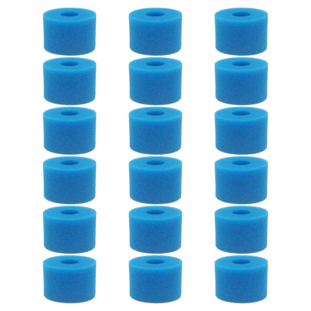 18Pcs compatible with Pure Spa Reusable Washable Foam Hot Tub Filter Cartridge S1 Type