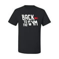thumbnail image 2 of Wild Bobby, Back to The Gym Movie Logo Parody, Gym/Workout, Men Graphic Tee, Black, Small, 2 of 4