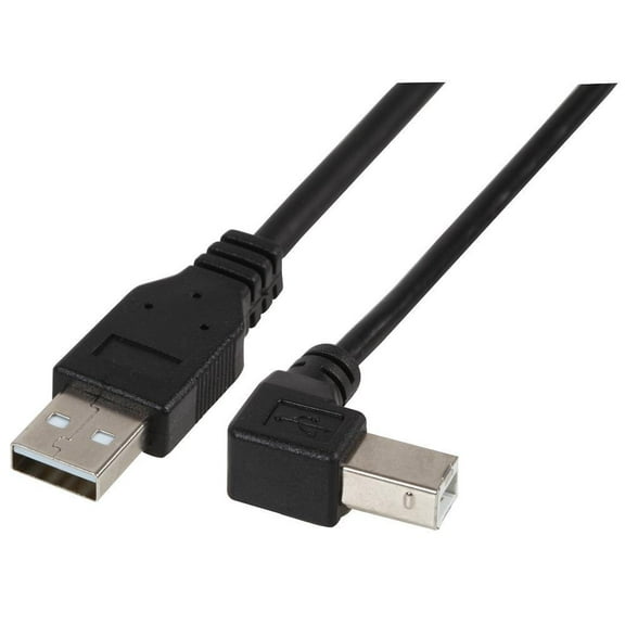 PRO SIGNAL - USB A Plug to Left Angled USB B Plug Lead, 1m