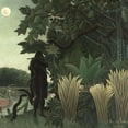 thumbnail image 2 of Rousseau, Henri 20x20 Black Ornate Wood Framed with Double Matting Museum Art Print Titled - The Snake Charmer, 2 of 4