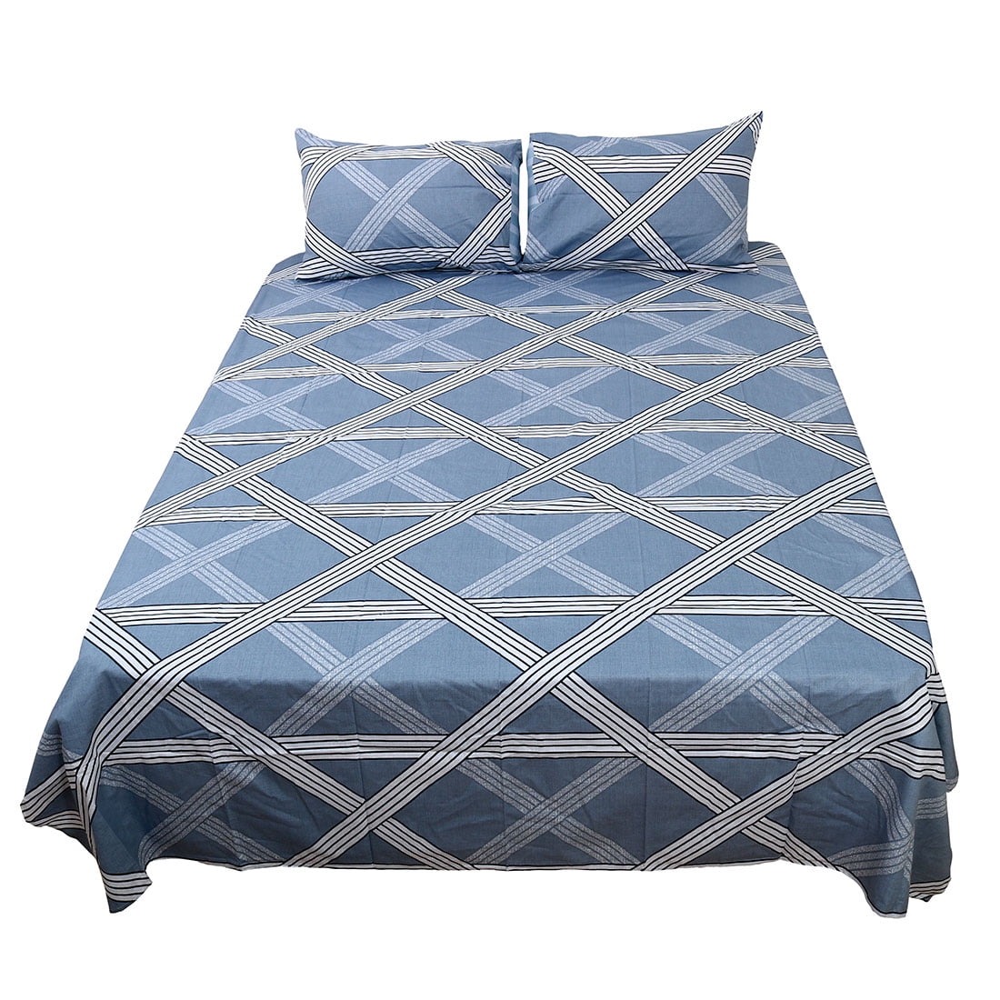 100 Cotton Fitted Sheet Bed Sheet Pillowcase 4Piece Bedding Set Twin