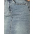 thumbnail image 5 of DARING DIVA Women's Jean Back Vent Midi Length Denim Skirts XL Grey Blue, 5 of 6