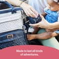 thumbnail image 2 of BabbleRoo Mochila para pañales, bolso cambiador multifunción con cambiador, correas para cochecito y estuche para chupete, mochila de viaje elegante unisex para mamás y papás - Albaricoque y negro, 2 of 5