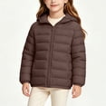 thumbnail image 3 of KyCheLot Boys Girls Zip up Jacket Solid Color Long Sleeve Hooded Outerwear Kids Winter Warm Windproof Coats, 3 of 8