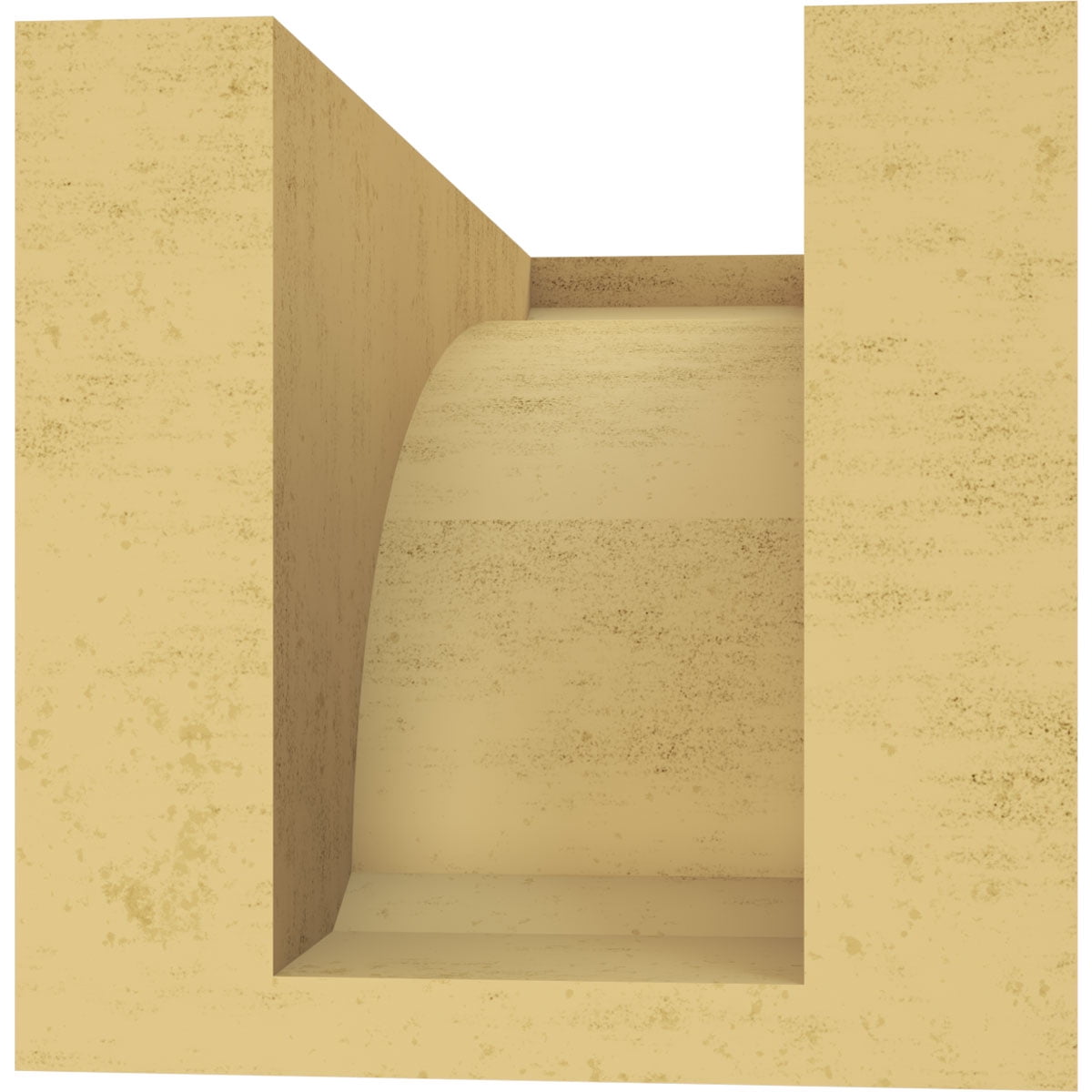 4"W x 8"D x 4"H Wide Legacy Rough Cedar Woodgrain TimberThane Corbel, Primed Tan