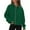 Army Green, variant on jjayotai Womens Casual Loose Hooded, Long Sleeve Zipper Solid Cardigan Blouse Thumb Sleeve Hoodie Sweatshirt Tops With Pocket