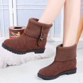 thumbnail image 4 of Women's Comfortable ankle boots with sock cuffs | Slip-On Booties in Black & Khaki, 4 of 7