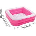 thumbnail image 2 of Jinsinto Pink Portable Rectangular Pool Children's Inflatable Bed 85*85*23cm, 2 of 4