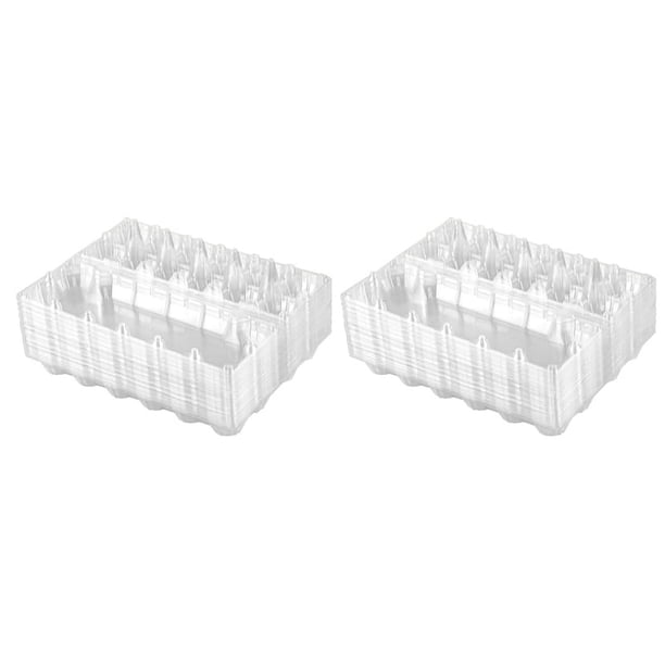 48 Piezas de Cartón de Huevos de Plástico A Granel Soporte de Bandeja de Huevos de Pollo Transparente para Mercado de Negocios Granja de Pollos Pasto Familiar - 12 Rejillas
