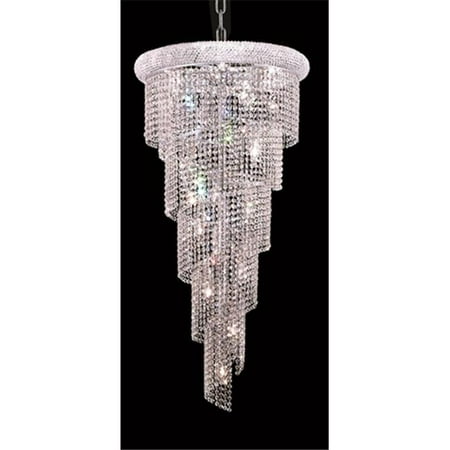 

Elegant Lighting 1801SR22C-RC 22 D x 48 in. Spiral Collection No Neck Hanging Fixture - Royal Cut- Chrome
