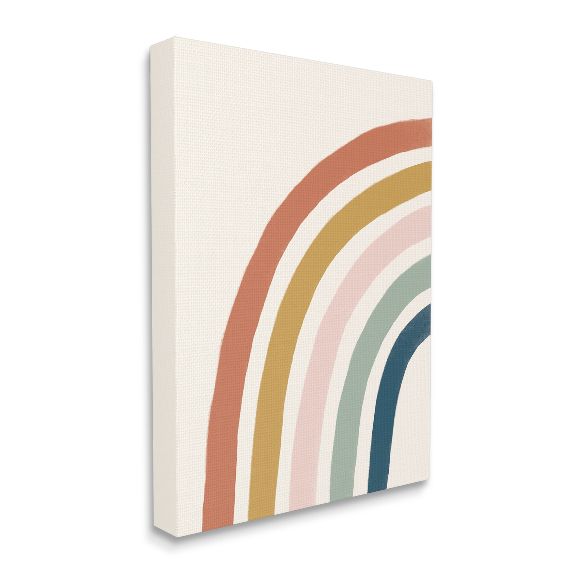 Stupell Industries Half Arch Children's Rainbow Boho Toned Stripes, 16 x 20,Design by Deborah Curiel