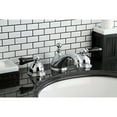 thumbnail image 4 of Kingston Brass Restoration Onyx Widespread Lavatory Faucet With Black Porcelain Lever Handle, Oil Rubbed Bronze, 4 of 7
