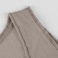 thumbnail image 3 of TODOZO Linen Sleeveless Tops for Women Summer Trendy Plain Ruffled V Neck Tank Shirts Casual Women's Sleeveless Ruffled V Neck Tops Summer Linen Tank Tops Solid Color Raw Edge Hem Camisoles, 3 of 6