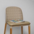 thumbnail image 1 of Modern Plastic Dining Accent Side Chair with Leatherette Seat Cushion - Set of 2, 1 of 5