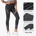 thumbnail image 2 of Pantalones de cadera de melocotón para mujer, mallas deportivas elásticas empalmadas de malla de cintura alta, pantalones de Fitness para levantamiento de cadera, 2 of 5