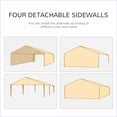 thumbnail image 5 of Large Outdoor Party Tent | 9.6' x 19' Canopy for Weddings Picnics | Removable Sidewalls | sky blue | Steel | Square, 5 of 9